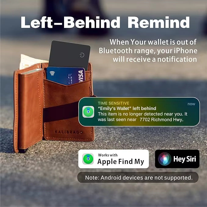 Ultratunn Air Track Wallet - Apple Find My (kun for IOS)