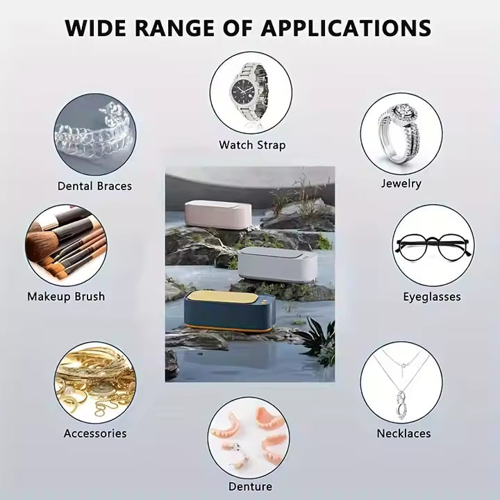 Ultraljudsrengörare 46KHz for Smycken - Glasögon